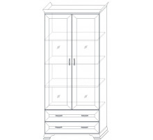 Витрина Сиена 2-х дверная (Бодега Белый)