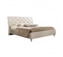 Двуспальная кровать с подъемным механизмом Венеция ВНКР140-1 с мягкой спинкой (дуб седан)